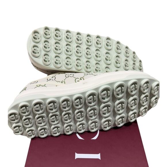 Gucci Tennis 1977 Trek Platform Crystal Colorful Sneaker Low Top 38.5 Green - Picture 13 of 13